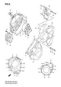 GSF1250S (ABS) Crankcase cover ass`y  (v