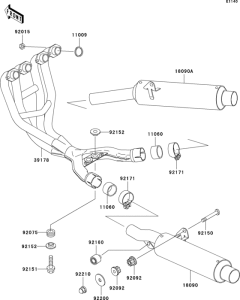 ZX600 Глушитель