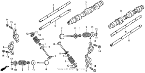 GL1500CT Распределительный вал и клапана