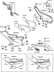 ZX1000 Side covers / chain cover(1 / 2)(zx1000-b3)