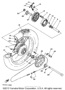 XT225DC Переднее колесо