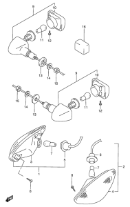 GSX600 Поворотники