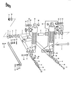 KH250 Swing arm / shock absorbers