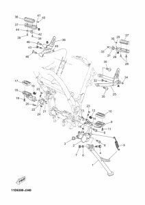 XT660Z (ABS) Support & repose pied