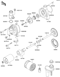 ZX1200 Масляный насос и фильтр