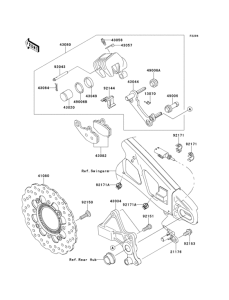 KLE650 Задний тормоз