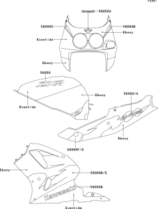 ZX750 Decals(ebony / eventide)(zx750-l1)