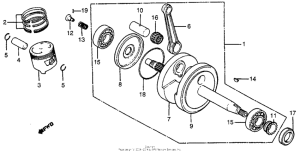 XR80 Коленчатый вал и поршни