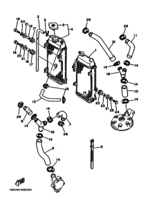 YZ250 YZ250U Радиатор и шланг