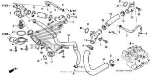VFR800 Патрубки охлаждения