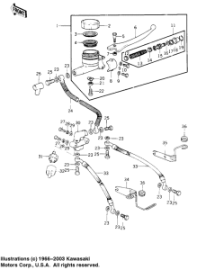 KZ1000 Передний тормозной цилиндр