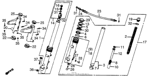 CB650SC Передняя вилка