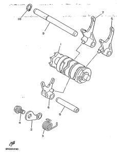 TDR125R Shift cam. fork