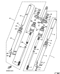 DT50MX Передняя вилка