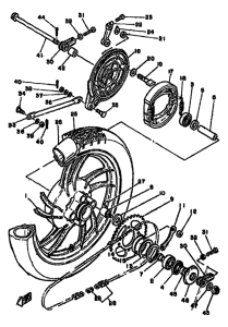 RD250LC Переднее колесо