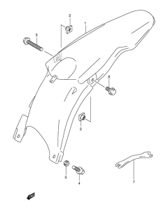 RM250 Заднее крыло