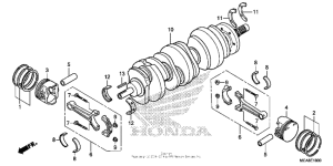 GL1800 (ABS) Коленчатый вал и поршни