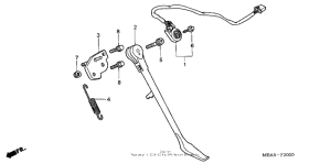 VT750CD Подножка