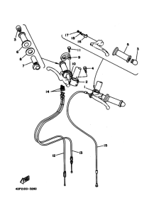 TZ250 Рулевой рычаг и кабель