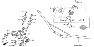 NX650 Handle pipe / top bridge