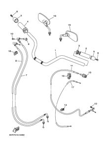 XVS250 ｽﾃｱﾘﾝｸﾞﾊﾝﾄﾞﾙ. ｹｰﾌﾞﾙ