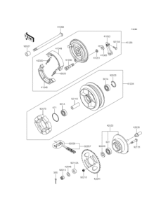 BJ250 Заднее колесо и цепь