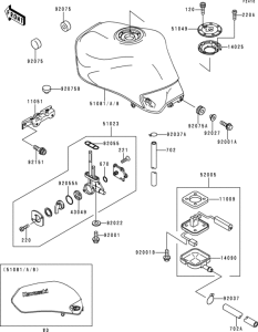 ZR750 Топливный бак