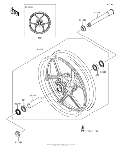ZX636 Переднее колесо