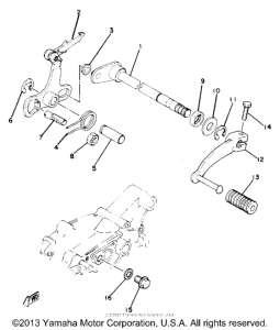 YZ50G Shift shaft - pedal