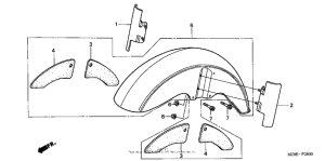 GL1500CD Переднее крыло