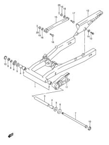GSX600 Маятник задний