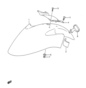GSF400 Переднее крыло