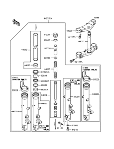 ZR400 Передняя вилка