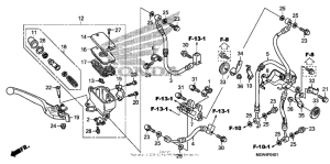 NT700V (ABS) Главный тормозной цилиндр перед (ABS)