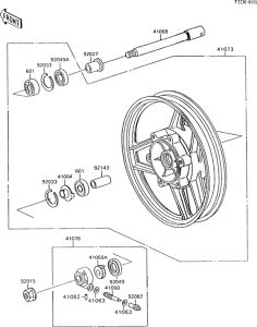 ZX600 Переднее колесо