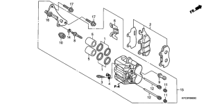 XL125V Передний суппорт