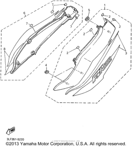 FZR1000G Боковые обтекатели