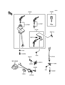 ZX250 Замок зажигания