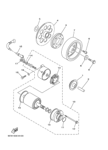 XVS650 Муфта стартера