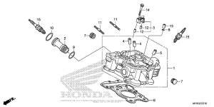 VT1300CR Задняя головка цилиндров