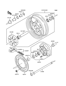 ZR1100 Заднее колесо и цепь