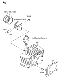 DR-Z110 Цилиндр / поршень