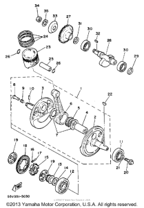 XT350WC (CA ED.) Коленвал,поршни