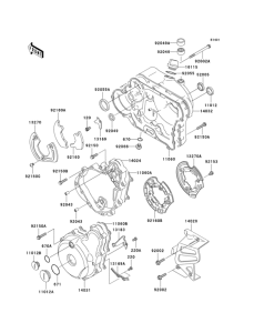 KL650 Крышки двигателя
