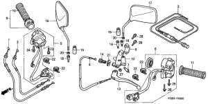 VT125 Handle lever / switch / cable