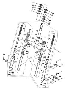 YW100E Передняя вилка