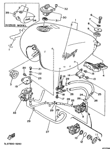 XV250S Топливный бак