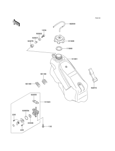 KX125 Топливный бак