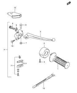TS125 Рукоятка газа и тормоза