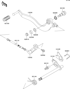 BN125 Механизм переключения передач